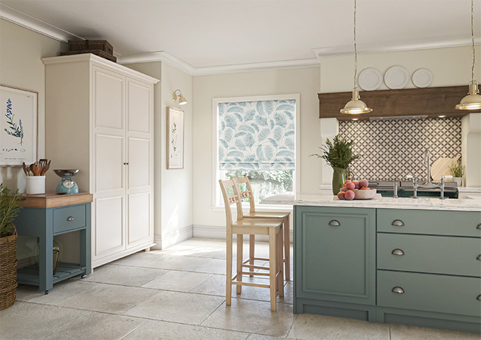 Pampas Grass, Blue Topaz - Roman Blind - Image 6